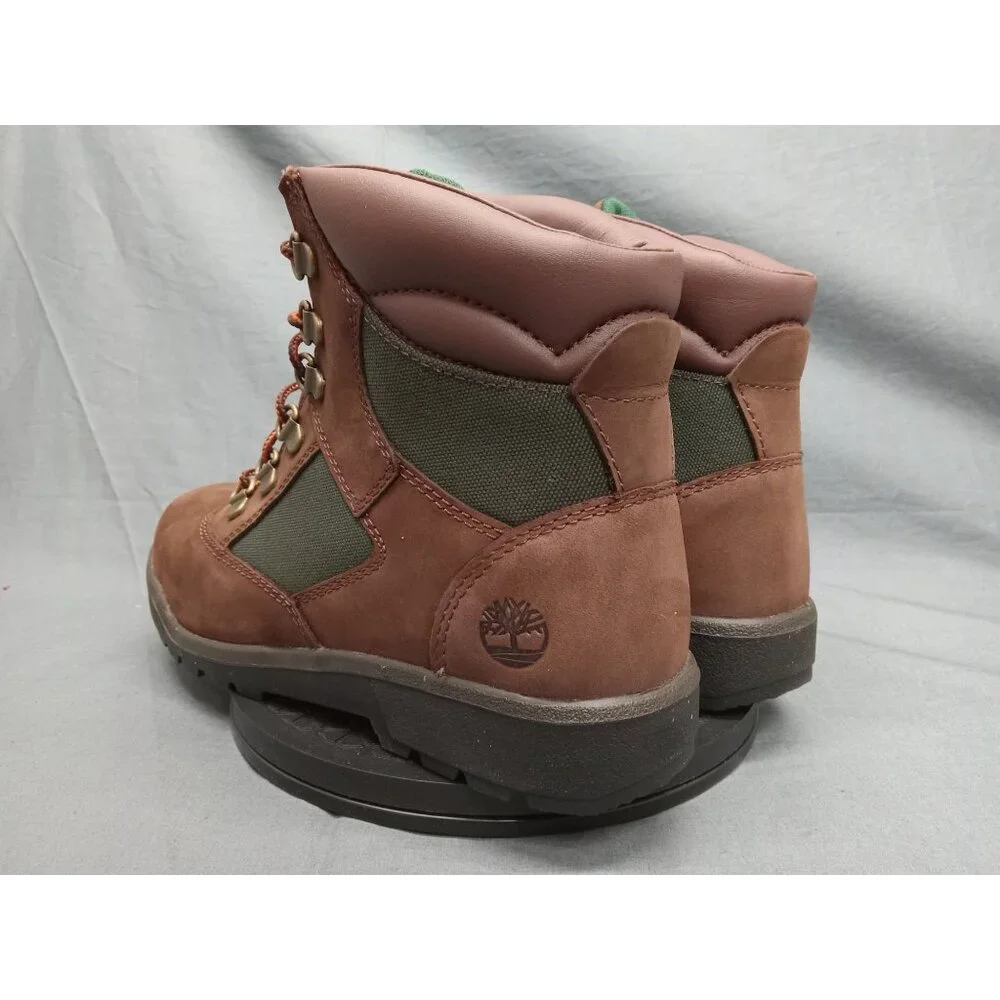 Timberland Boys Field Boot 6 Inch Waterproof Brown Green Size 7 NEW NO BOX! - Picture 6 of 11